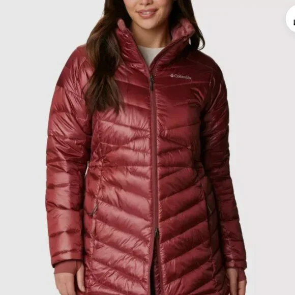 NWT *Columbia* Joy Peak Mid Hooded Parka | Beetroot Red | XS | Omni Heat Warmth - Picture 2 of 12